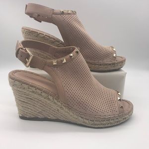 Marc Fisher Espadrille Wedge Slingback Sandals Womens size 6